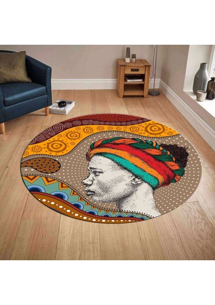3D Baskılı Yuvarlak Halı