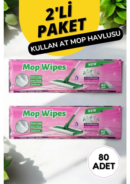 Kullan At Mop Havlusu 2'li Paket (80 Yaprak)