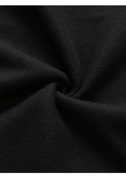 Liberty Baskılı Siyah Kapşonlu Sweatshirt