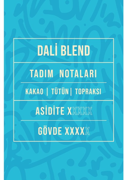 Dali Blend Filtre Kahve 1kg - Kağıt Filtre Öğütüm