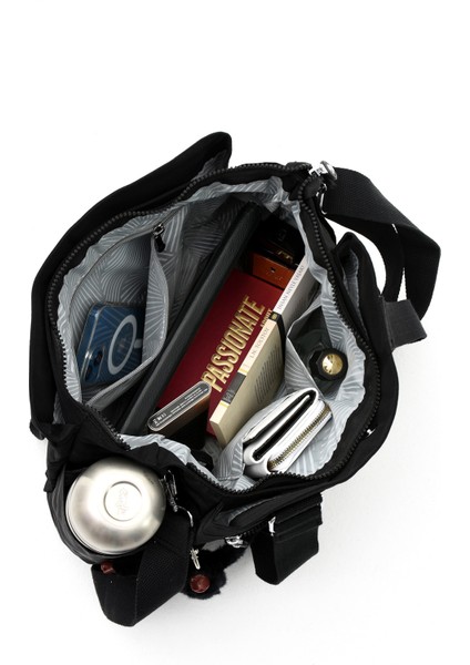 Kadın Büyük Boy 8 Bölmeli Krinkıl Omuz Askılı Çanta & Üniversite Ve Okul & Gündelik Çanta Lıfonbag-3006 modelleri