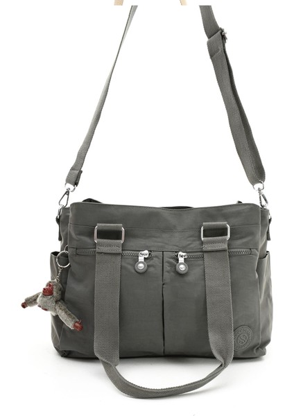 Kadın Büyük Boy 8 Bölmeli Krinkıl Omuz Askılı Çanta & Üniversite Ve Okul & Gündelik Çanta Lıfonbag-3006