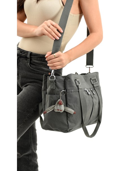 Kadın Büyük Boy 8 Bölmeli Krinkıl Omuz Askılı Çanta & Üniversite Ve Okul & Gündelik Çanta Lıfonbag-3006 indirimleri