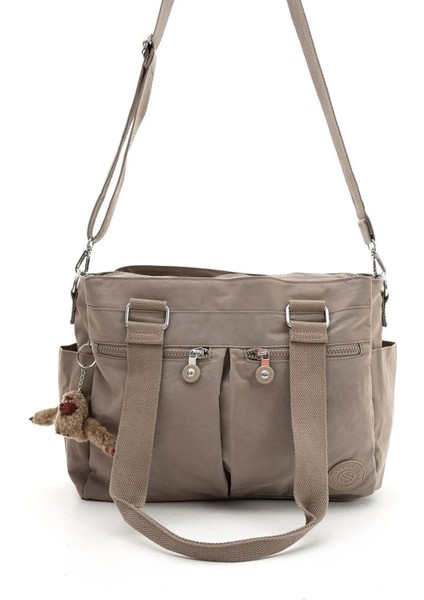 Kadın Büyük Boy 8 Bölmeli Krinkıl Omuz Askılı Çanta & Üniversite Ve Okul & Gündelik Çanta Lıfonbag-3006