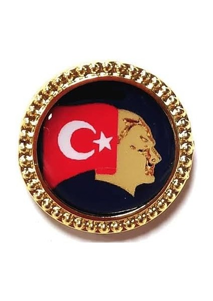 Atatürk Rozeti Bayraklı Ata Rozeti