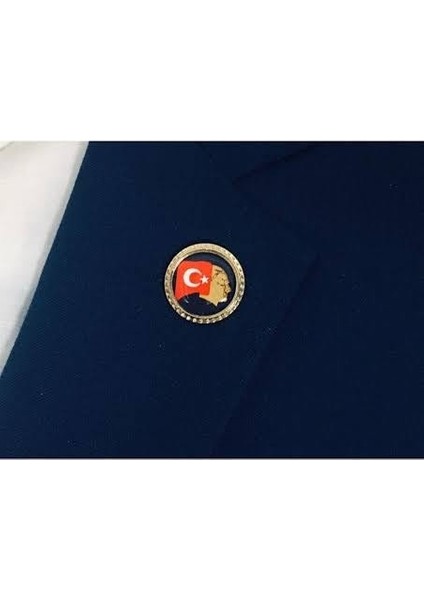 Atatürk Rozeti Bayraklı Ata Rozeti