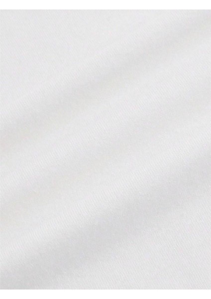 Kemer Boy White Formidable Detail Baskılı Crop Bluz