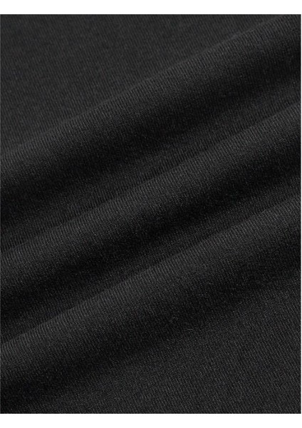 Kemer Boy Black Formidable Detail Baskılı Crop Bluz