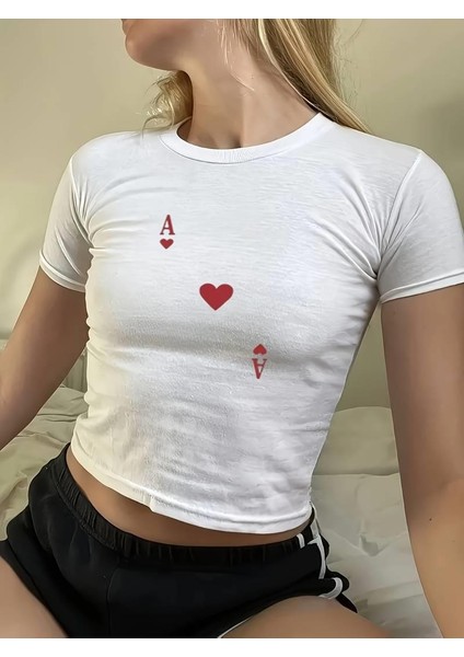 Kemer Boy Kupa As Baskılı Crop Bluz modelleri