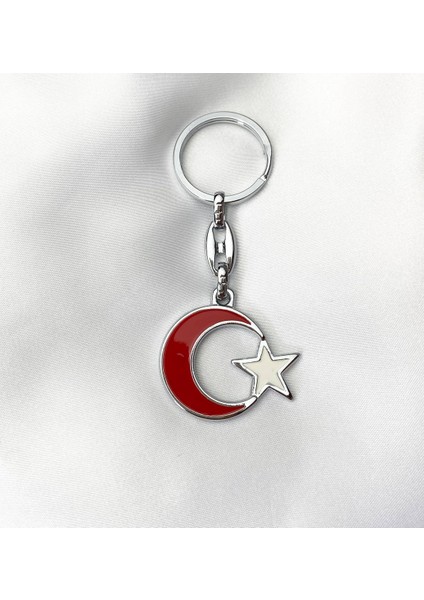 Türk Bayrağı Ay Yıldız Kırmızı Beyaz Anahtarlık