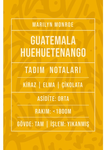 Guatemala Huehuetenango Filtre Kahve 250 gr - Kağıt Filtre Öğütüm