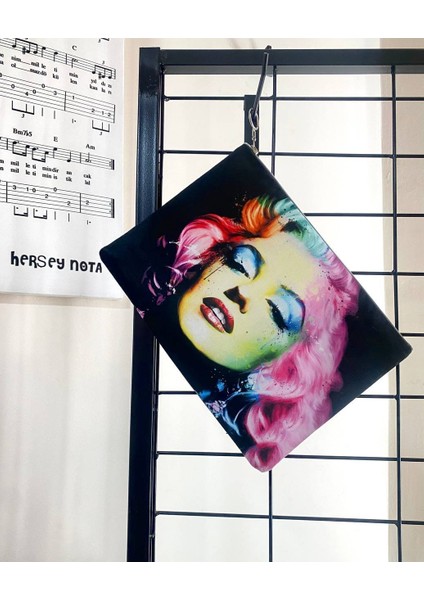 Renkli Marilyn Monroe Clutch Portföy Çanta fiyatları