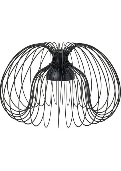 Kallfront Sarkıt Lamba Abajur Başlığı, Siyah, 52 cm