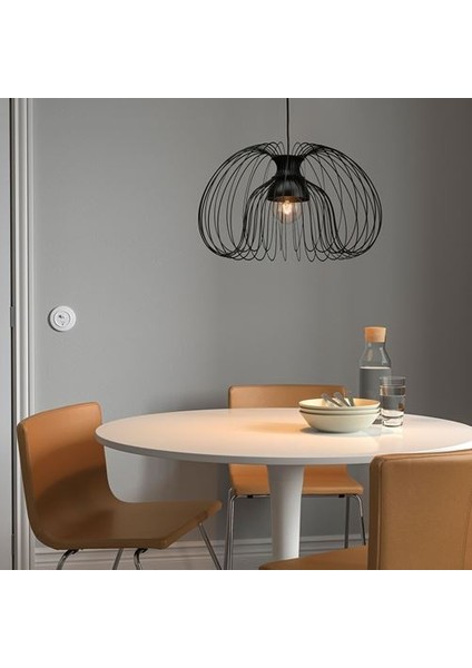 Kallfront Sarkıt Lamba Abajur Başlığı, Siyah, 52 cm