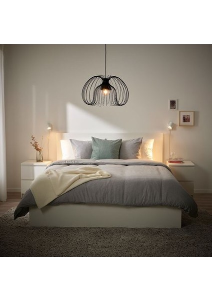 Kallfront Sarkıt Lamba Abajur Başlığı, Siyah, 52 cm