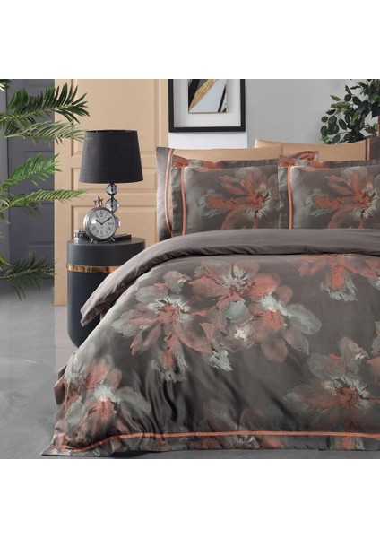 Atlas Jakarlı Nevresim Takımı King Size , .bakır