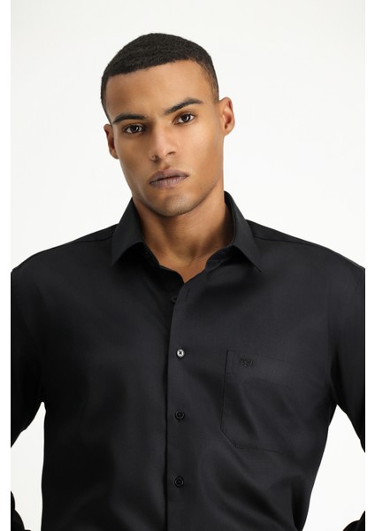 Uzun Kol Non Iron Saten Klasik Pamuklu Gömlek