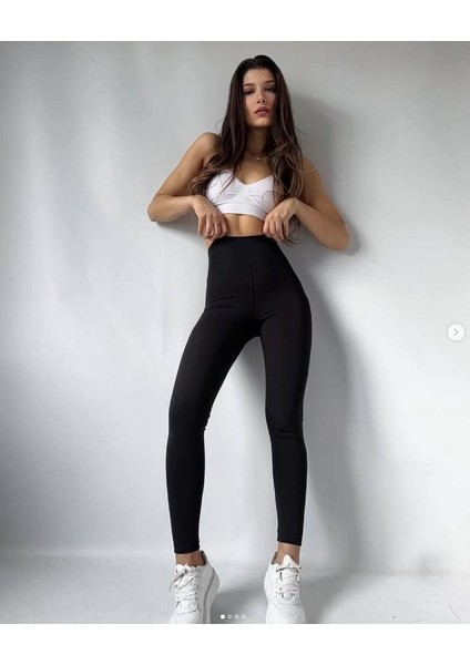 Toparlayıcı Etkili Siyah Yüksek Bel Kadın Günlük ve Spor Tayt modelleri