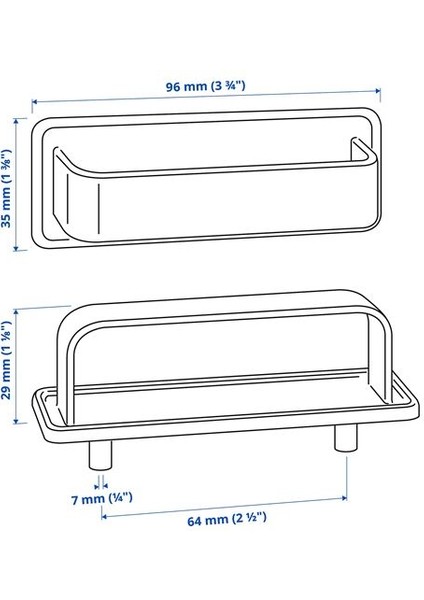 Sörbyn Kulp, Krom Kaplama, 96 Mm, 2 Adet modelleri