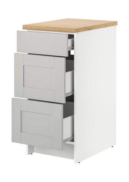 Ikea Knoxhult Çekmeceli Alt Dolap, Gri, 40 cm