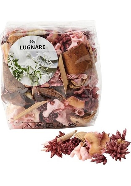 Ikea Lugnare Kurutulmuş Çiçek, Pembe, 90 G, Yasemin