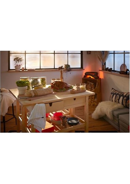 Förhöja Servis Arabası, Huş, 100X43X90 cm fırsatları