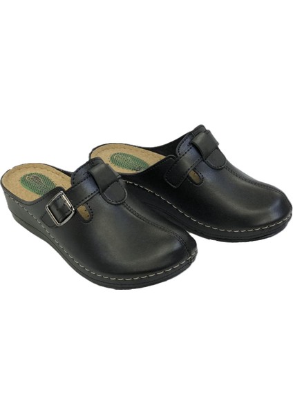 Önü Kapalı Tokalı Model Günlük Ortopedik Kadın Anne Terliği