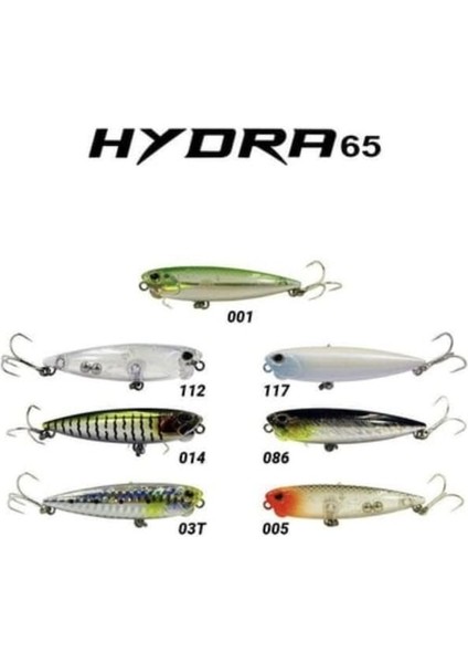 Hydra 65MM 5.5gr Lrf Su Üstü Maket Balık 112 Cyristalline