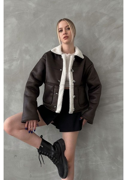 Antrasit Krem Kürklü Mont fiyatları