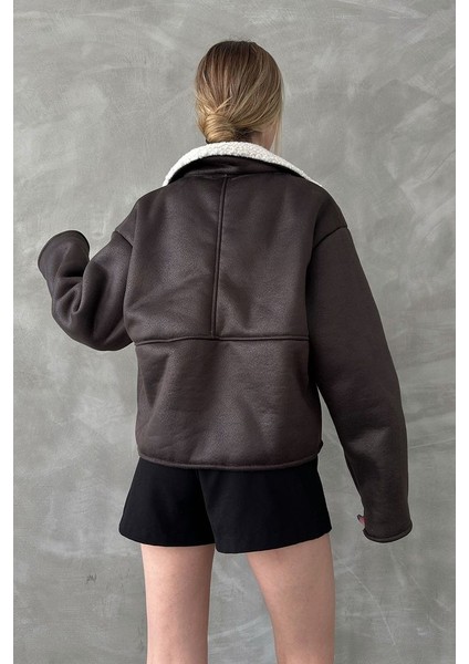 Antrasit Krem Kürklü Mont fırsatları