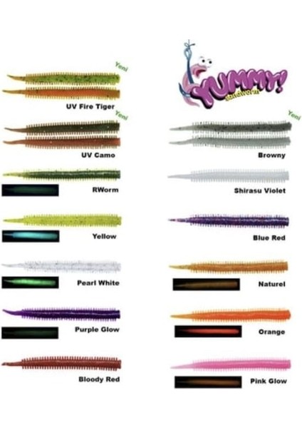 Yummy Sandworm 7cm Lrf Silikonu Pınk Glow