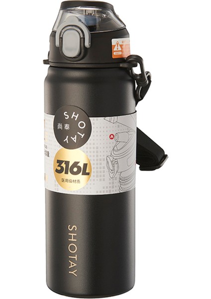 Şeffaf Kapaklı Çelik Termos Unisex Matara 750 Ml. SHT-ST-8228-3