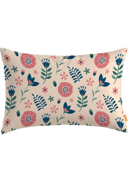 Çiçek Dikdörtgen Kırlent Kılıf DS18