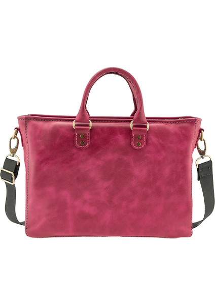 Isminize Özel Harf Unisex Evrak / Laptop Çantası - Fuşya