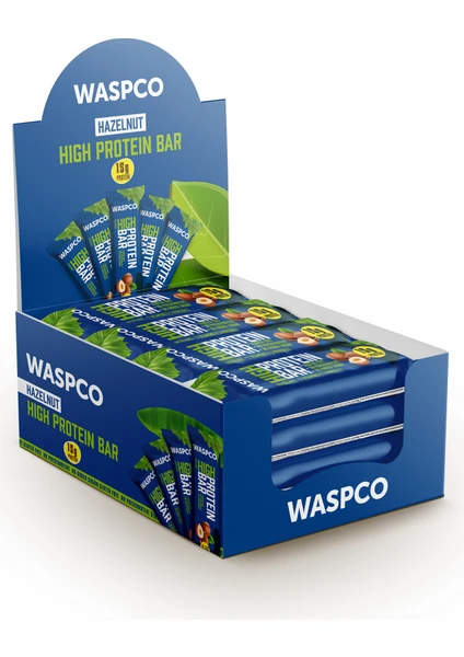 Waspco Yüksek Protein Bar - Fındıklı 50G x 12 Adet