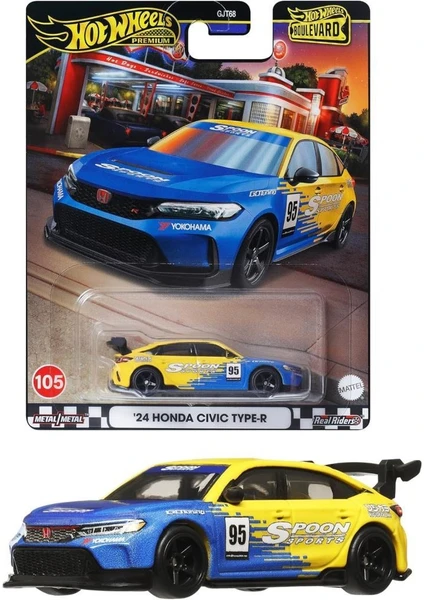 Hot Wheels Boulevard Premium Araçlar GJT68 - HRT61 24 Honda Cıvıc Type-R