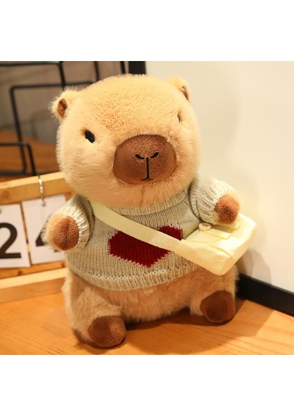 Karikatür Kazak Capybara Çocuk Peluş Oyuncak Çocuk Hediye 23 cm (Yurt Dışından)