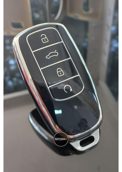 Chery Tiggo 8 Pro Smart Anahtar Kılıfı Siyah Gümüş modelleri