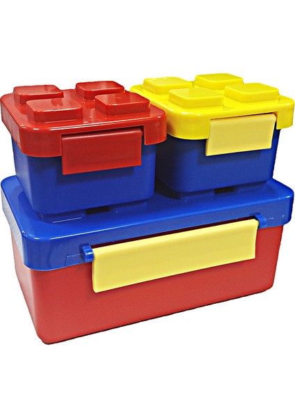 Yaratıcı Yapı Taşı Şekilli Çocuk Beslenme Çantası (Yurt Dışından)