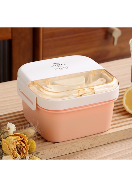 Çift Katmanlı Salata Öğle Yemeği Kutusu Taşınabilir Yemek Kabı (Yurt Dışından)