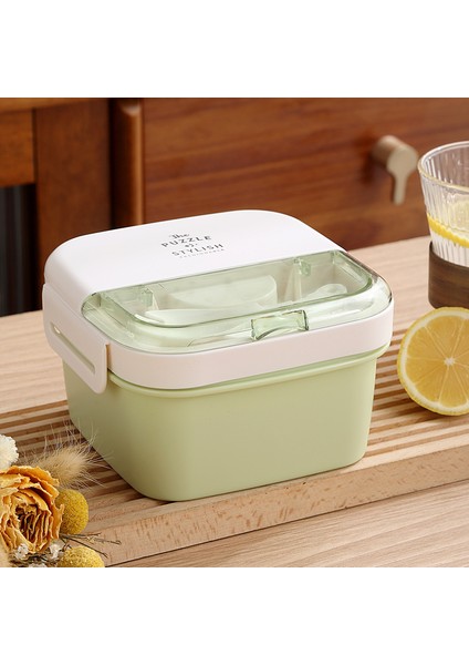 Çift Katmanlı Salata Öğle Yemeği Kutusu Taşınabilir Yemek Kabı (Yurt Dışından)