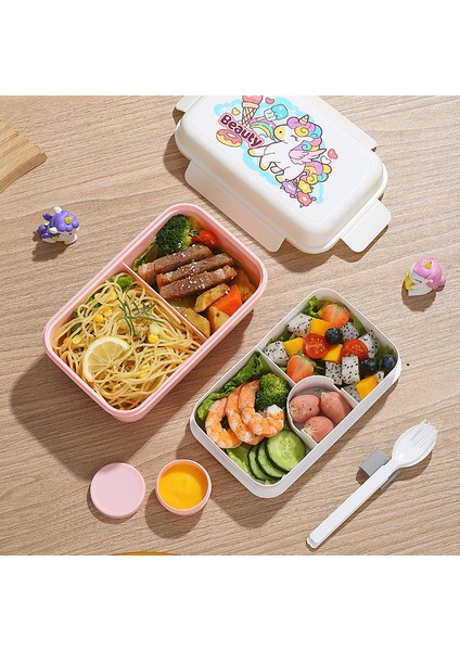 Karikatür Çift Katmanlı Öğrenci Öğle Yemeği Kutusu (Yurt Dışından) fırsatları