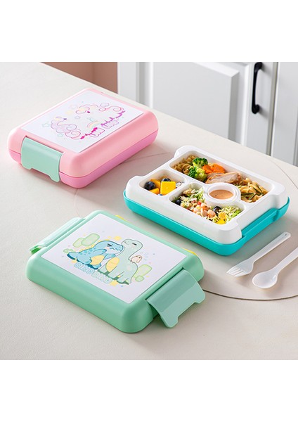 Cartoon Kids Lunch Box With Dividers (Yurt Dışından) fiyatları