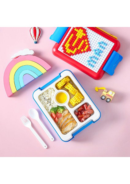 Cartoon Kids Lunch Box With Dividers (Yurt Dışından) fırsatları