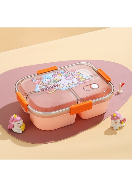 Dört Bölmeli Karikatür Çocuk Beslenme Çantası (Yurt Dışından)