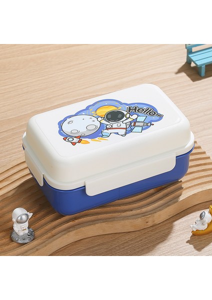 Karikatür Çift Katmanlı Öğrenci Öğle Yemeği Kutusu (Yurt Dışından)
