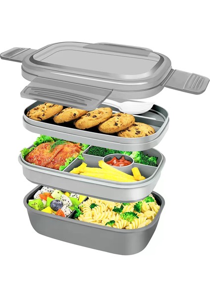 Yetişkinler Için Üç Bölmeli Isıtılabilir Öğle Yemeği Kutusu (Yurt Dışından)