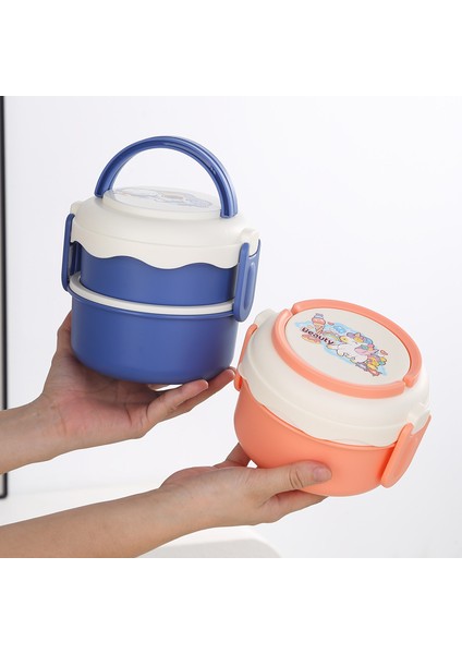 Yuvarlak Çift Katmanlı Öğrenci Öğle Yemeği Kutusu (Yurt Dışından) fiyatları