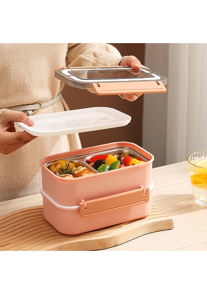 Taşınabilir Çift Duvar Paslanmaz Çelik Yetişkin Öğle Yemeği Kutusu (Yurt Dışından) modelleri