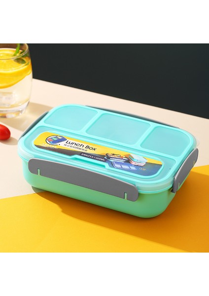 Dört Bölmeli Plastik Öğle Yemeği Kutusu Öğrenci Öğle Yemeği Kutusu (Yurt Dışından)